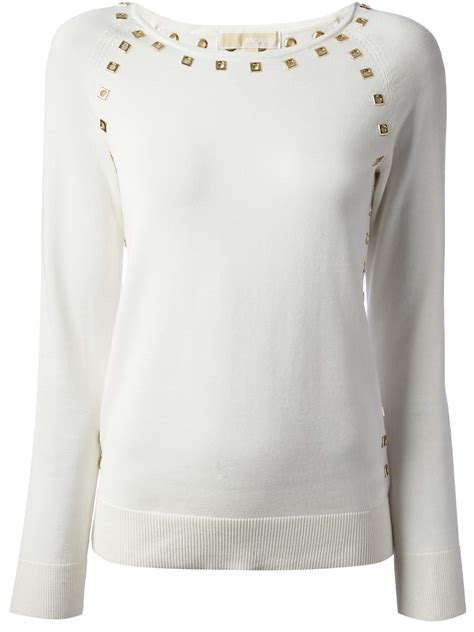 white michael kors jumper|Michael Kors white sweaters.